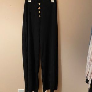 Black wide leg pants